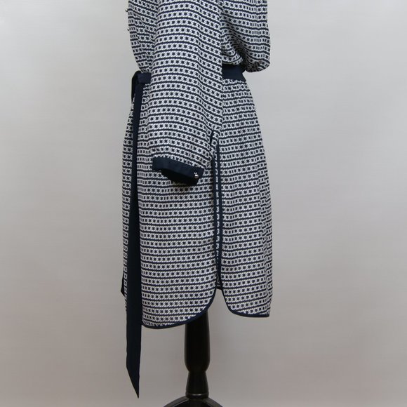 Banana Republic Dress Sz 8 Blue White - Picture 7 of 13